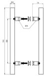 Pochwyt do drzwi sauny DRAVA fi32x500mm dwustronny SS304 drewno bukowe - 2