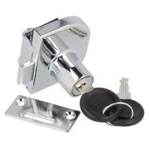 Zamek do drzwi szklanych podwójnych SISO X917 chrom HCK bez wiercenia