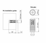 Złącze meblowe FIXI część męska fi8x21mm - 3