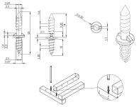 Gwóźdź dwustronny fi3,5x10x14mm ż.ocynk - 2