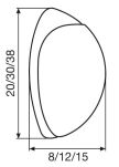 Odbojnik ścienny samoprzylepny WAGNER SOG 30x12mm biała guma - 3