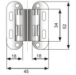 Zawias SEPA 180st 52x18mm SS - 8