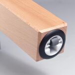 Mini rolka wpuszczana obrotowa fi27mm miękka TPR otwór fi40mm - 3