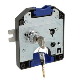 Zamek depozytowy wrzutowy SISO na monetę 1€/1zł prawy klucz metalowy