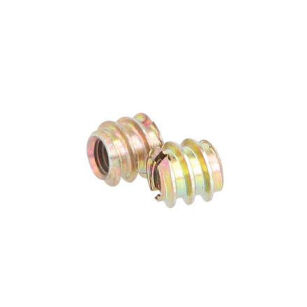 Mufa wkręcana bez kołnierza M6x10mm C żółty ocynk