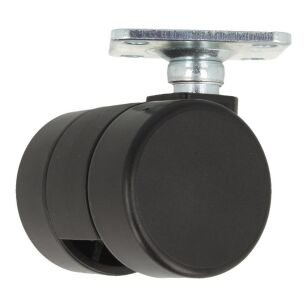 Kółko meblowe WAGNER RO38 fi37mm tworzywo TPR twarde 70kg czarne