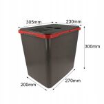 Zestaw koszy MERIL z filtrami 3x16L+8L - 4