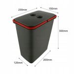 Zestaw koszy MERIL z filtrami 3x16L+8L - 5