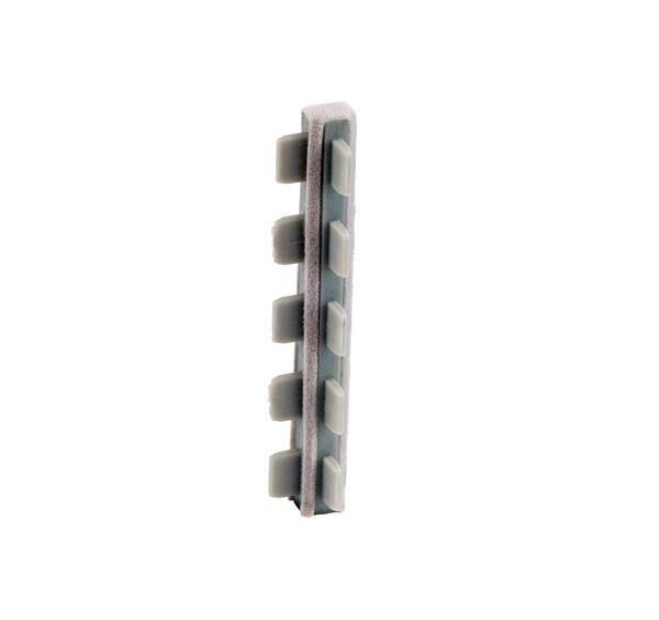 Łącznik przegrody szuflady 2-stronny 90mm, szary welur