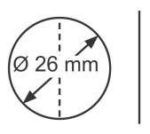 Zaślepka okrągła zaw. szkła SMART alu - 2