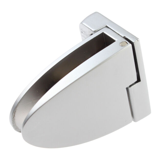 Zawias do drzwi szklanych 4-6mm BADGE krótki przelotowy prawy aluminium
