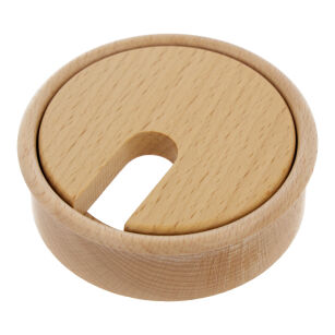 Przepust do kabli drewniany SISO fi80x23mm buk lakierowany