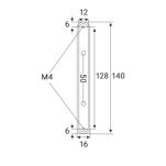 Wieszak MARS L/chrom/136x16x13,5mm - 4