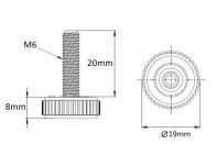 Regulator poziomu fi19 z mufą M6 - 2