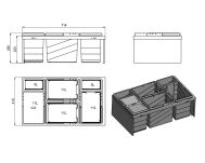 Zestaw koszy FORMO MAXI 4x11L+2x3L - 3