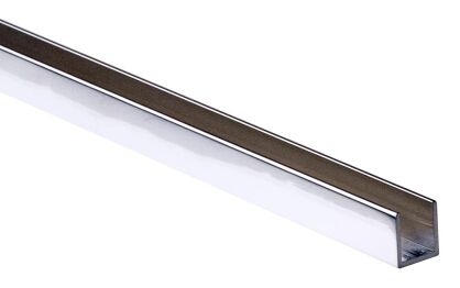 Profil U H19xS17mm do szkła 12mm chrom lustro długość 2,3m