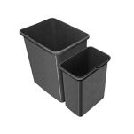 Zestaw koszy MERIL szary Z NAKLEJKAMI 20L+8L - 2