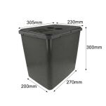 Zestaw koszy MERIL szary Z NAKLEJKAMI I FILTRAMI 2x16L+2x8L - 4