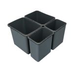 Zestaw koszy MERIL szary Z NAKLEJKAMI I FILTRAMI 2x16L+2x8L - 2