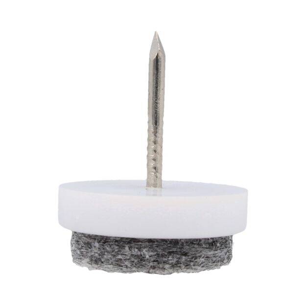 Ślizgacz z filcem fi18x8mm biały