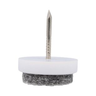 Ślizgacz z filcem fi18x8mm biały