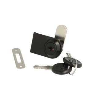 Zamek drzwi szklanych pojedynczych SISO SAFE 180st CAM16 jeden numer klucza D20 czarny CK