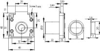 Zamek meblowy kwadratowy SISO X850S fi19x22mm korpus SNAKE - 2