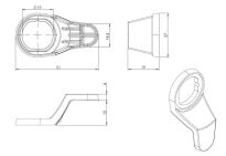 Uchwyt do zamków krzywkowych z serii X19 czarny - 4