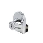 Zamek do drzwi szklanych pojedynczych SISO 64081 chrom jeden numer klucza D20 CK - 5