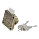 Zamek meblowy kwadratowy SISO X850 fi19x22mm MCK brązowy - 3
