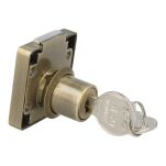 Zamek meblowy kwadratowy SISO X850 fi19x22mm MCK brązowy - 2
