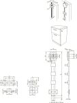 Zamek centralny boczny SISO X851N fi19mm L500 zaczepy 3x13mm CK - 3