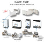 Zamek na klej UV do drzwi pojedynczych SQUARE Master J11 MIC chrom MK - 3