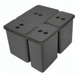 Zestaw koszy MERIL szary Z NAKLEJKAMI 16L+3x8L - 7