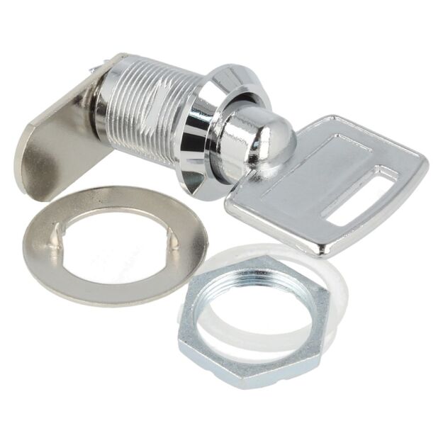 Zamek na klucz trójkątny SISO X1920 grubość płyty max 12mm A01 chrom