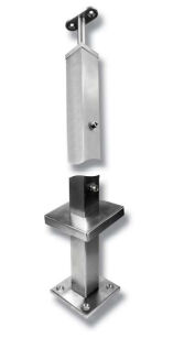 Słupek do balustrady 40x40x1,5, środkowy ruchomy SS304
