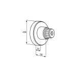 Mocowanie ściana/rura fi19mm SS304 - 5
