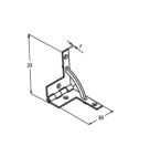 Zawias do szkatułki z ogranicznikiem 30x33mm niklowany - 4