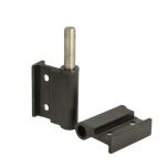 Zawias do kabin toaletowych NINA WC SISO prawy aluminium czarny - 2