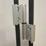 Zawias do kabin toaletowych NINA WC SISO prawy aluminium czarny - 8