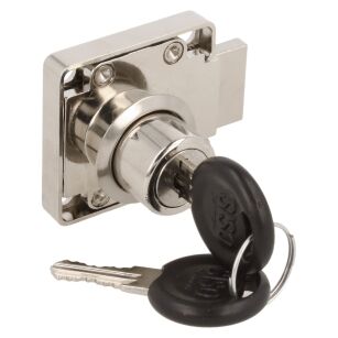 Zamek meblowy kwadratowy SISO X850 fi19x22mm lewy jeden numer klucza D20 CK