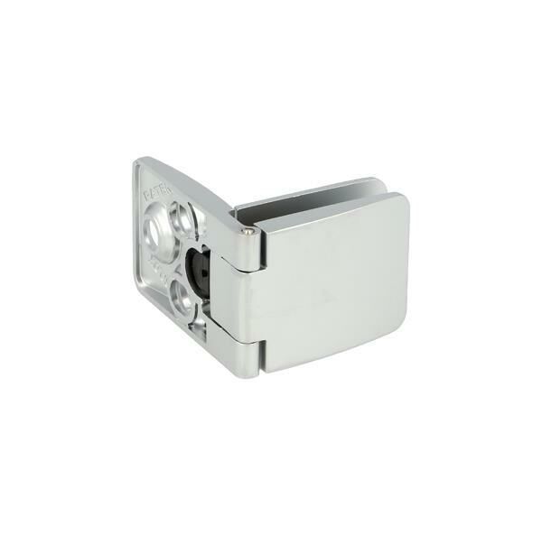 Zawias do drzwi szklanych 4-6mm SQUARE II przelotowy aluminium