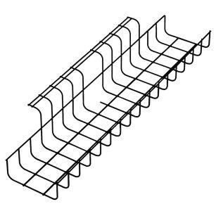 Koszyk na kable 490/czarny jednostronny