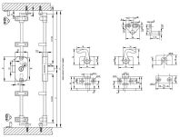 Zamek baskwilowy trzypunktowy SISO X922 fi19x22mm CK - 3