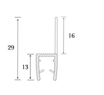 Uszczelka do kabiny prysznicowej S-5714 12mm 2,4m