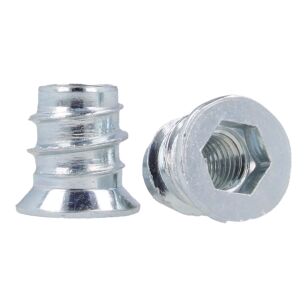 Mufa wkręcana z kołnierzem M6x13mm jasny ocynk
