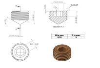 KD tulejka symetryczna M10x6mm j.ocynk - 3
