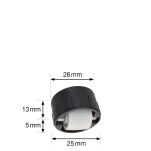 Mini rolka wpuszczana miękka TPR fi15mm otwór fi25mm - 2