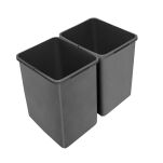 Zestaw koszy MERIL szary Z NAKLEJKAMI I FILTRAMI 2x20L - 2