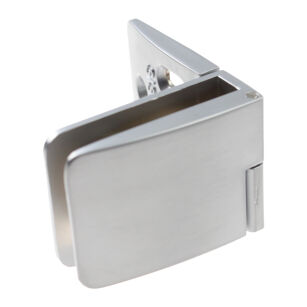 Zawias do drzwi szklanych 4-6mm SQUARE przelotowy prawy aluminium